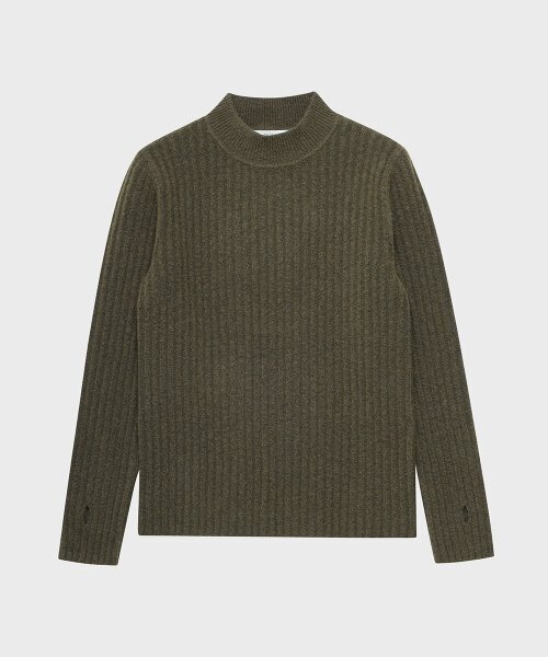 NOIRER(ノイア)の「キャメルリブモックネックスウェット(カーキ)(ニット/セーター・メンズ・その他・48/50)」の2枚目の写真