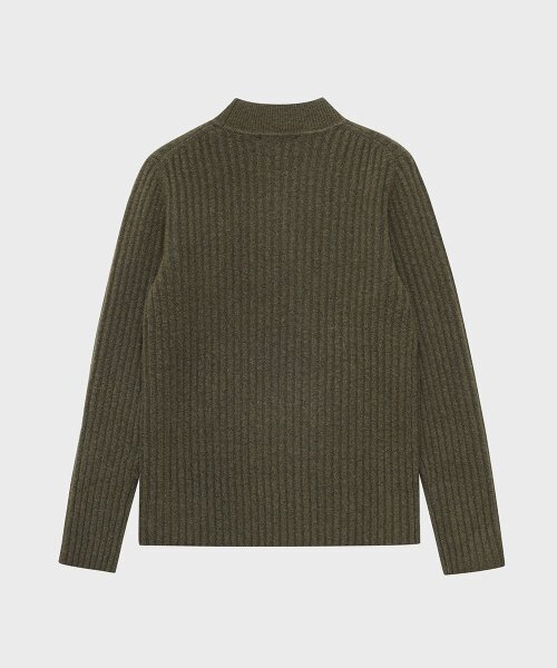 NOIRER(ノイア)の「キャメルリブモックネックスウェット(カーキ)(ニット/セーター・メンズ・その他・48/50)」の3枚目の写真