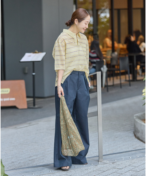 JOURNAL STANDARD(ジャーナルスタンダード)の「シアーカノコボーダーポロシャツ(Tシャツ/カットソー・レディース・ブラウン/イエロー・FREE)」の20枚目の写真