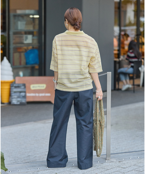 JOURNAL STANDARD(ジャーナルスタンダード)の「シアーカノコボーダーポロシャツ(Tシャツ/カットソー・レディース・ブラウン/イエロー・FREE)」の21枚目の写真