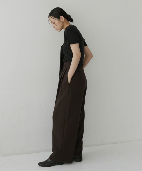  hellam（へラム）の「マルチウェイスカーフセットTシャツ（Tシャツ/カットソー・レディース・ホワイト/杢グレー/ブラック・FREE）」の5枚目の写真