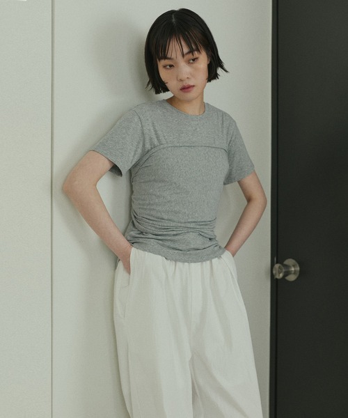  hellam（へラム）の「マルチウェイスカーフセットTシャツ（Tシャツ/カットソー・レディース・ホワイト/杢グレー/ブラック・FREE）」の22枚目の写真