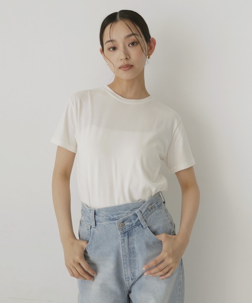  hellam（へラム）の「マルチウェイスカーフセットTシャツ（Tシャツ/カットソー・レディース・ホワイト/杢グレー/ブラック・FREE）」の16枚目の写真
