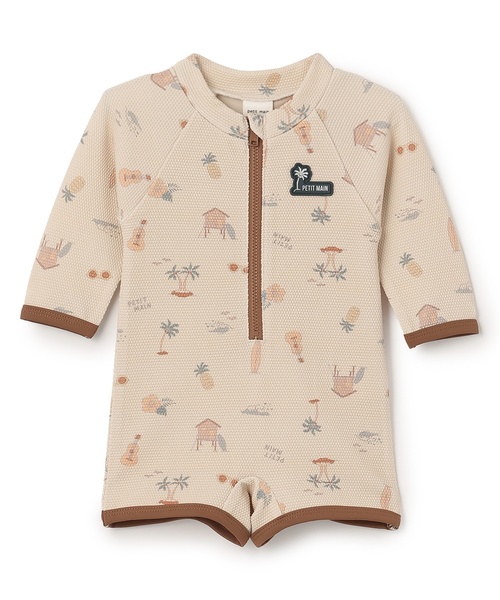 petit main(プティマイン)の「【SWIM】babyboysラッシュガード(ラッシュガード・キッズ・ライトグリーン/ライトベージュ・80cm/70cm)」の2枚目の写真