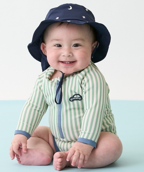 petit main(プティマイン)の「【SWIM】babyboysラッシュガード(ラッシュガード・キッズ・ライトグリーン/ライトベージュ・80cm/70cm)」の1枚目の写真