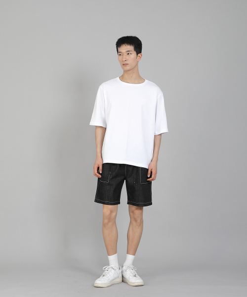 SAINTCREW(セントクルー)の「無地Rネック5部半袖TシャツRHR-896ホワイト(Tシャツ/カットソー・メンズ・その他・MEDIUM/LARGE/XXX-LARGE/XXXX-LARGE/XX-LARGE/X-LARGE)」の9枚目の写真