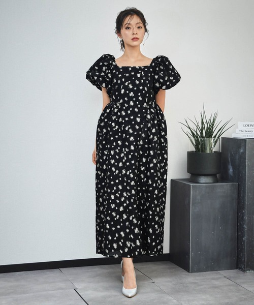 girl(ガール)の「袖取り外し可能 3WAY フラワージャガード パフスリーブ ロング ワンピース 結婚式 パンツドレス パーティードレス オケージョンドレス お呼ばれ 二次会 成人式 同窓会 謝恩会 マタニティ 妊婦《着用動画あり》(ドレス・レディース・ブラック×グレー/ホワイト×イエロー/ブラック×イエロー・MT/M/S)」の19枚目の写真
