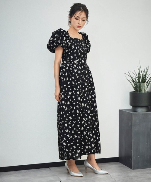 girl(ガール)の「袖取り外し可能 3WAY フラワージャガード パフスリーブ ロング ワンピース 結婚式 パンツドレス パーティードレス オケージョンドレス お呼ばれ 二次会 成人式 同窓会 謝恩会 マタニティ 妊婦《着用動画あり》(ドレス・レディース・ブラック×グレー/ホワイト×イエロー/ブラック×イエロー・MT/M/S)」の22枚目の写真