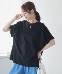 接触冷感 袖タックプ Tシャツ