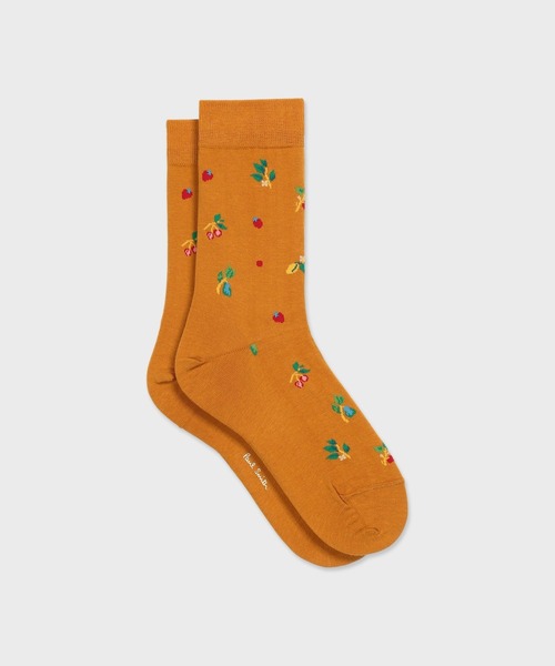 Paul Smith(ポールスミス)の「ウィメンズ "Tutti Fruity" ソックス / 265603 CSW(ソックス/靴下・レディース・ブラック/イエロー・22-24)」の1枚目の写真