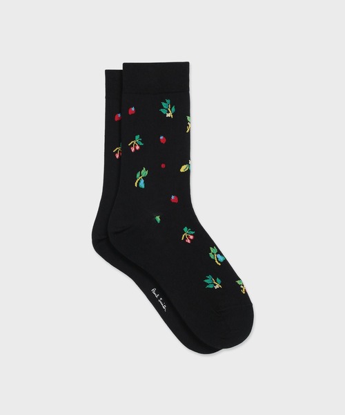 Paul Smith(ポールスミス)の「ウィメンズ "Tutti Fruity" ソックス / 265603 CSW(ソックス/靴下・レディース・ブラック/イエロー・22-24)」の2枚目の写真