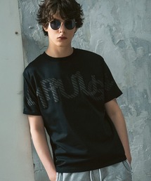 1PIU1UGUALE3 RELAX(ウノピゥウノウグァーレトレ リラックス)発泡プリント シャドウロゴ半袖Tシャツ