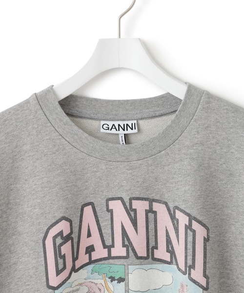 GANNI(ガニー)の「【GANNI for ADAM ET ROPE'】別注Isoli Crewneck BD Oversized(スウェット・レディース・チャコールグレー/グレー・S)」の9枚目の写真