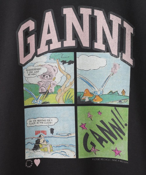 GANNI(ガニー)の「【GANNI for ADAM ET ROPE'】別注Isoli Crewneck BD Oversized(スウェット・レディース・チャコールグレー/グレー・S)」の12枚目の写真