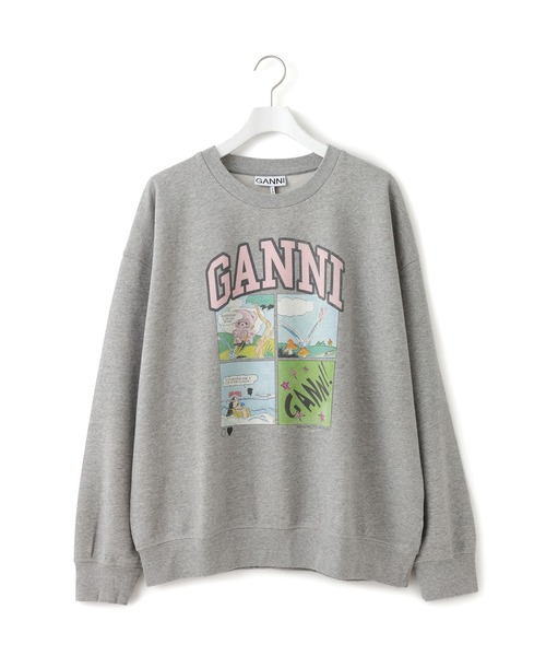 GANNI(ガニー)の「【GANNI for ADAM ET ROPE'】別注Isoli Crewneck BD Oversized(スウェット・レディース・チャコールグレー/グレー・S)」の18枚目の写真