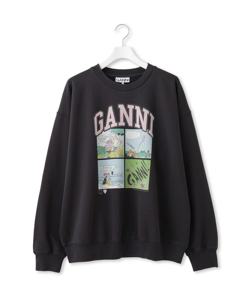 GANNI(ガニー)の「【GANNI for ADAM ET ROPE'】別注Isoli Crewneck BD Oversized(スウェット・レディース・チャコールグレー/グレー・S)」の19枚目の写真