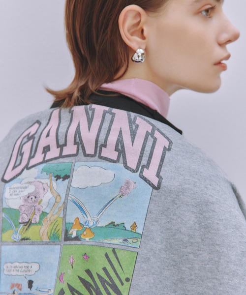 GANNI(ガニー)の「【GANNI for ADAM ET ROPE'】別注Isoli Crewneck BD Oversized(スウェット・レディース・チャコールグレー/グレー・S)」の20枚目の写真