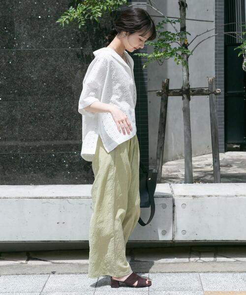 ITEMS URBANRESEARCH(アイテムズ アーバンリサーチ)の「レース開襟シャツ(シャツ/ブラウス・レディース・ブラック/ホワイト・FREE)」の8枚目の写真