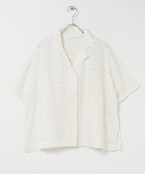 ITEMS URBANRESEARCH(アイテムズ アーバンリサーチ)の「レース開襟シャツ(シャツ/ブラウス・レディース・ブラック/ホワイト・FREE)」の9枚目の写真