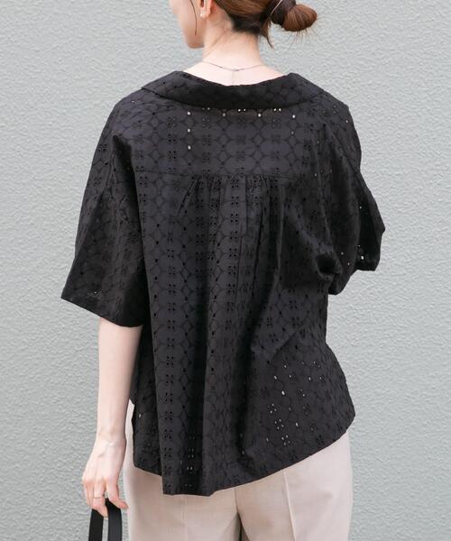 ITEMS URBANRESEARCH(アイテムズ アーバンリサーチ)の「レース開襟シャツ(シャツ/ブラウス・レディース・ブラック/ホワイト・FREE)」の12枚目の写真