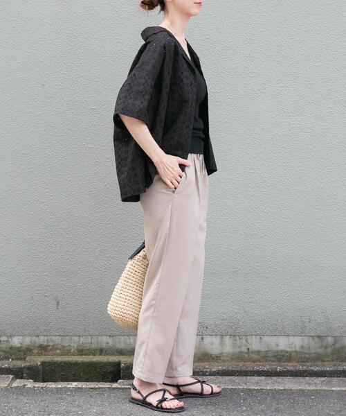 ITEMS URBANRESEARCH(アイテムズ アーバンリサーチ)の「レース開襟シャツ(シャツ/ブラウス・レディース・ブラック/ホワイト・FREE)」の16枚目の写真