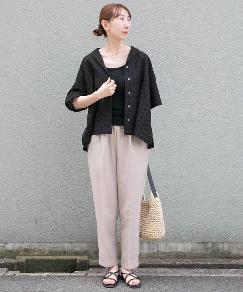 ITEMS URBANRESEARCH(アイテムズ アーバンリサーチ)の「レース開襟シャツ(シャツ/ブラウス・レディース・ブラック/ホワイト・FREE)」の17枚目の写真