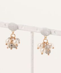 【atelier*mio】ポリマークレイ × miniパールビジュー costume jewelry ピアス