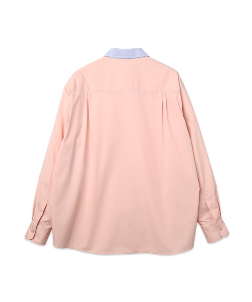 CULLNI(クルニ)の「High Count Broadcloth Embroidery Patch Long Sleeve Cleric Shirt(シャツ/ブラウス・メンズ・ピンク/ブラック・2/1)」の7枚目の写真