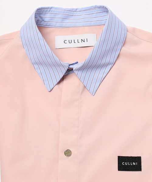 CULLNI(クルニ)の「High Count Broadcloth Embroidery Patch Long Sleeve Cleric Shirt(シャツ/ブラウス・メンズ・ピンク/ブラック・2/1)」の8枚目の写真