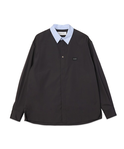 CULLNI(クルニ)の「High Count Broadcloth Embroidery Patch Long Sleeve Cleric Shirt(シャツ/ブラウス・メンズ・ピンク/ブラック・2/1)」の12枚目の写真