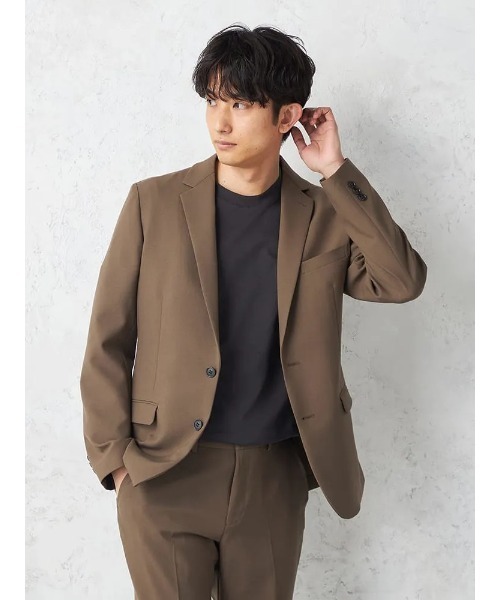HARUYAMA(ハルヤマ)の「【WEB限定】 【TOKYO RUN】 【セットアップ対応】 ジャケット 2つボタン ストレッチ 通年 ウォッシャブル(テーラードジャケット・メンズ・ブラウン・AB(M)/AB(L)/LL-AB/L/LL/M/S)」の1枚目の写真