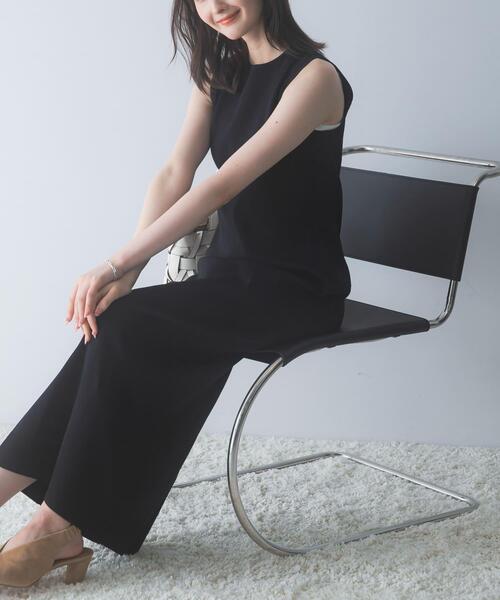 URBAN RESEARCH ROSSO WOMEN(アーバンリサーチ ロッソ)の「ストレートロングニットドレス(ワンピース・レディース・オフホワイト/ブラック・36/38)」の1枚目の写真