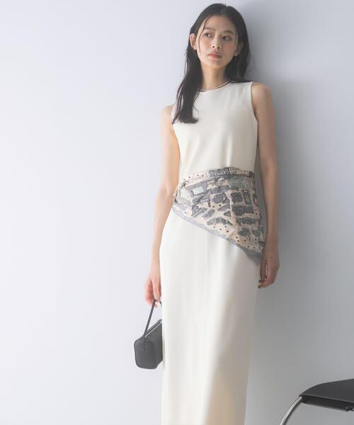URBAN RESEARCH ROSSO WOMEN(アーバンリサーチ ロッソ)の「ストレートロングニットドレス(ワンピース・レディース・オフホワイト/ブラック・36/38)」の4枚目の写真