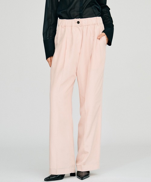 PRANK PROJECT(プランクプロジェクト)の「【2026Autumn Pre-Order】シルキーイージースラックス / Silky Easy Slacks(スラックス・レディース・ピンク/ブラック/マルチ・38/36)」の2枚目の写真