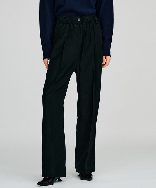 PRANK PROJECT(プランクプロジェクト)の「【2026Autumn Pre-Order】シルキーイージースラックス / Silky Easy Slacks(スラックス・レディース・ピンク/ブラック/マルチ・38/36)」の1枚目の写真