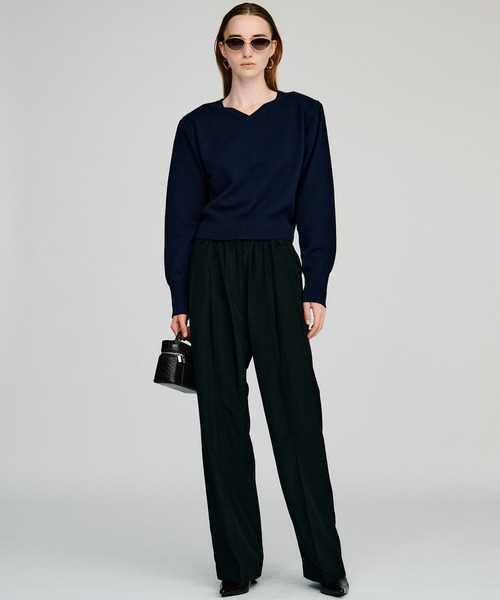 PRANK PROJECT(プランクプロジェクト)の「【2026Autumn Pre-Order】シルキーイージースラックス / Silky Easy Slacks(スラックス・レディース・ピンク/ブラック/マルチ・38/36)」の10枚目の写真