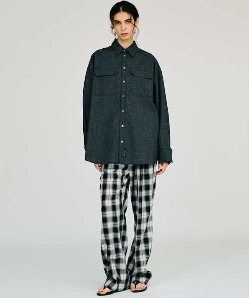 PRANK PROJECT(プランクプロジェクト)の「【2026Autumn Pre-Order】シルキーイージースラックス / Silky Easy Slacks(スラックス・レディース・ピンク/ブラック/マルチ・38/36)」の7枚目の写真