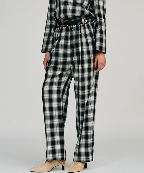 PRANK PROJECT(プランクプロジェクト)の「【2026Autumn Pre-Order】シルキーイージースラックス / Silky Easy Slacks(スラックス・レディース・ピンク/ブラック/マルチ・38/36)」の14枚目の写真