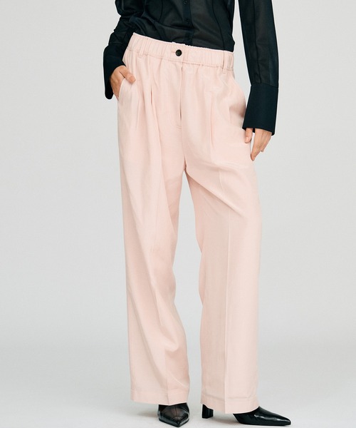 PRANK PROJECT(プランクプロジェクト)の「【2026Autumn Pre-Order】シルキーイージースラックス / Silky Easy Slacks(スラックス・レディース・ピンク/ブラック/マルチ・38/36)」の12枚目の写真