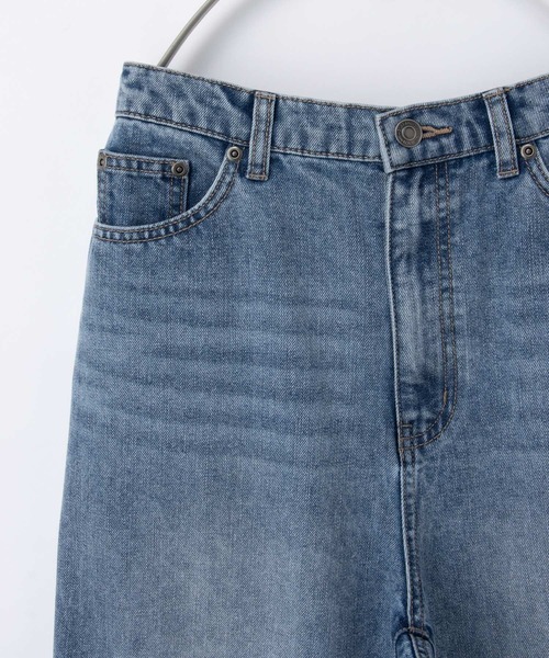 Honeys(ハニーズ)の「レギュラーストレート(股下60cm)(デニムパンツ・レディース・グレー/ブルー/ダークインディゴブルー・SS/S/M/LL/L/3L)」の6枚目の写真