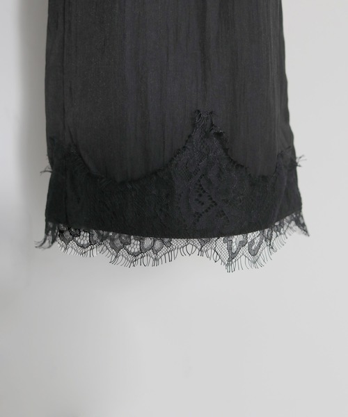 cheriella(シェリエラ)の「【cheriella】リネンライク タックレースパンツ LINEN-LIKE TUCKED LACE PANTS(スラックス・レディース・ブラウン/アイボリー/ブラック・FREE)」の5枚目の写真
