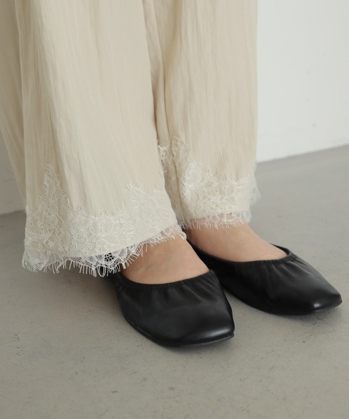 cheriella(シェリエラ)の「【cheriella】リネンライク タックレースパンツ LINEN-LIKE TUCKED LACE PANTS(スラックス・レディース・ブラウン/アイボリー/ブラック・FREE)」の19枚目の写真