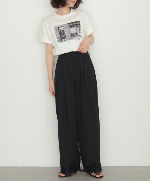 cheriella(シェリエラ)の「【cheriella】リネンライク タックレースパンツ LINEN-LIKE TUCKED LACE PANTS(スラックス・レディース・ブラウン/アイボリー/ブラック・FREE)」の21枚目の写真