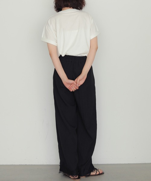cheriella(シェリエラ)の「【cheriella】リネンライク タックレースパンツ LINEN-LIKE TUCKED LACE PANTS(スラックス・レディース・ブラウン/アイボリー/ブラック・FREE)」の22枚目の写真