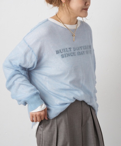 PUAL CE CIN(ピュアルセシン)の「モヘア混ニットプルオーバー(ニット/セーター・レディース・ブラウン/サックスブルー/アイボリー・FREE)」の12枚目の写真