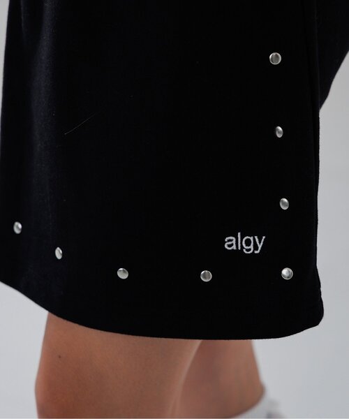 algy（アルジー）の「カットソースタッズ台形スカパン（スカート・キッズ・チャコール/グレー/ブラック・130/160/150/140）」の8枚目の写真