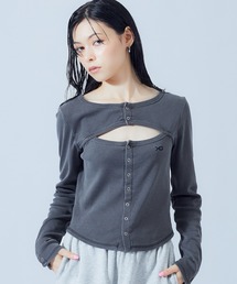FRONT SLIT BUTTON L/S TOP