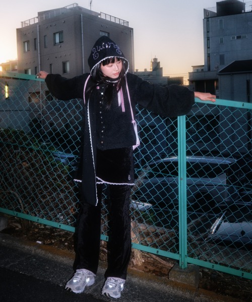 twins(nemne store)(ツインズ)の「Velvet Layered Skirt Pants(その他パンツ・レディース・Black/グレー・フリー)」の5枚目の写真