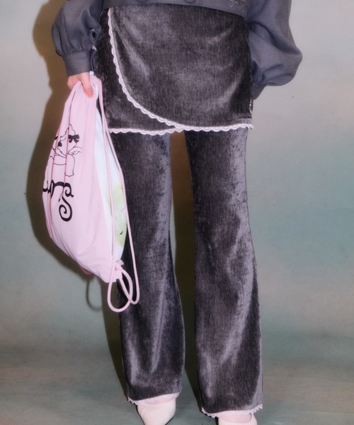 twins(nemne store)(ツインズ)の「Velvet Layered Skirt Pants(その他パンツ・レディース・Black/グレー・フリー)」の21枚目の写真