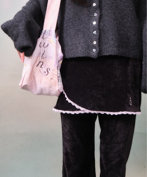 twins(nemne store)(ツインズ)の「Velvet Layered Skirt Pants(その他パンツ・レディース・Black/グレー・フリー)」の10枚目の写真